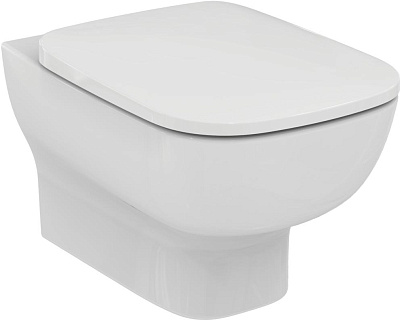 Унитаз подвесной Ideal Standard T281401+T318101ESEDRA , глубокий смыв, с крепежом TT0299598, c сидением и крышкой плавного закрывания T318101