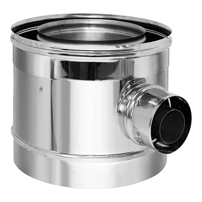 Тройник Вулкан VCR d180/280 90 град. коаксиальный с выходом на D60/100 CCTRH