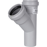 Тройник Stout канализационный бесшумный D 58 x 58 / 45 градусов