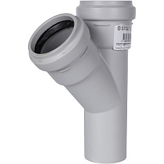 Тройник Stout канализационный бесшумный D 58 x 58 / 45 градусов