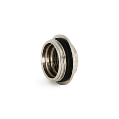 Переходник UNI-FITT 1 х 1/2 с прокладкой O-ring, никелированная латунь, внутренняя-наружная резьба