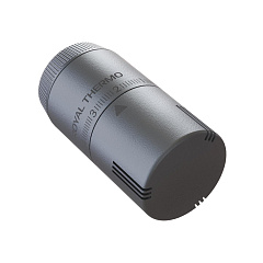 Термостатическая головка Royal Thermo Design жидкостная, М30х1,5, пластик, 7-28, серебристый