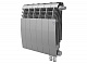 Биметаллический секционный радиатор отопления Royal Thermo Biliner 350 / Silver Satin / 6 секций нижнее правое подключение