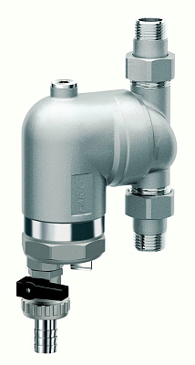 Фильтр для воды FAR 100мкм, с магнитом, под манометр, Max: 95 C, 25 бар, поворотный 3/4 НР