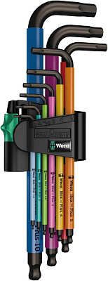 Набор Г-образных ключей WERA 950/9 SPKL Hex-Plus Multicolour HF BlackLaser 1 Набор фиксацией, с шаром, 9 пр., 1.5/2/2.5/3/4/5/6/8/10 мм Набор Г-образных ключей WERA 950/9 SPKL Hex-Plus Multicolour HF BlackLaser 1 Набор фиксацией, с шаром, 9 пр., 1.5/2/2.5/3/4/5/6/8/10 мм