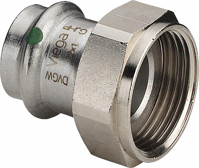 Соединение Viega с накидной гайкой 42 мм х G 2 НГ, Sanpress Inox, модель 2363