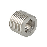 Футорка VALTEC под шестигранник 1/2х3/8 дюйма внутренняя-наружная резьба, никелированная латунь
