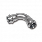 Отвод Sanha 9002A, 90 гр. ВПр-ВПр, нержавеющая сталь, 22