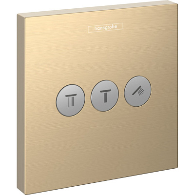 Вентиль Hansgrohe ShowerSelect 3 потреб BBR 15764140, шлифованная бронза
