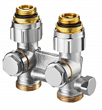 Узел нижнего подключения Oventrop Мultiflex F ZBU 1/2x3/4 прямой, с преднастройкой