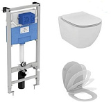 Комплект Ideal Standard Prosys Tesi AquaBlade подвесной унитаз, инсталляция, сиденье T3868V1