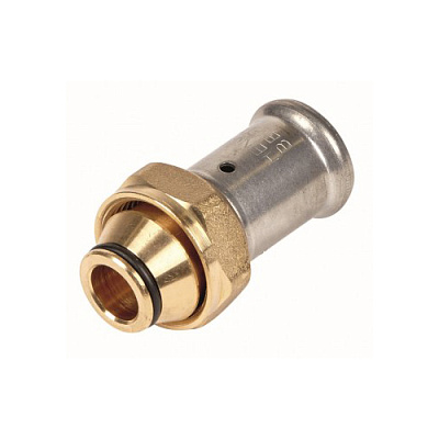 Муфта Henco никелированная для евроконуса, латунь пресс, 16x3/4 EK