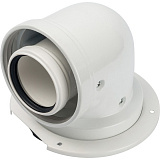 Конденсационное колено Stout 90 градусов DN60/100 м/п PP-AL с фланцем (совместим. с Bosch)