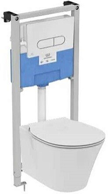 Комплект Ideal Standard ProSys подвесной унитаз, инсталляция, кнопка, сиденье R031001