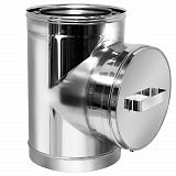 Тройник Вулкан VCR d130/200 90 град. коаксиальный прочистной CCTDRH (с ревизией)