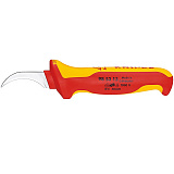 Нож KNIPEX для удаления изоляции секторного кабеля VDE, 190 мм, диэлектрический, 2-компонентная рукоятка