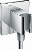 Подключение душевого шланга с держателем Hansgrohe Fixfit Porter Square 26486000