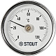 Термометр Stout биметаллический накладной с пружиной, Dn 63 мм, 0...120С, 1 -2
