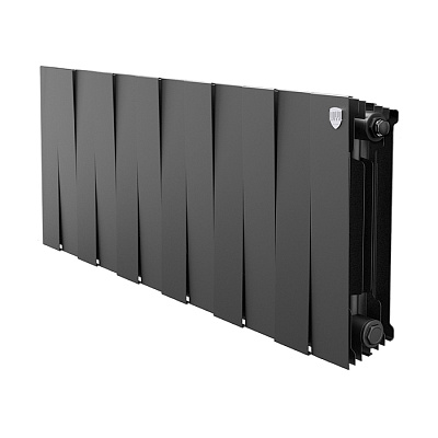 Биметаллический секционный радиатор отопления Royal Thermo PianoForte Noir Sable 300 / 12 секций