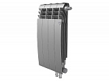 Биметаллический секционный радиатор отопления Royal Thermo Biliner 500 / Silver Satin / 4 секции нижнее правое подключение