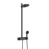 Душевая система Hansgrohe Pulsify S Showerpipe 260 2jet с термостатом для ванны, матовый черный 24240670