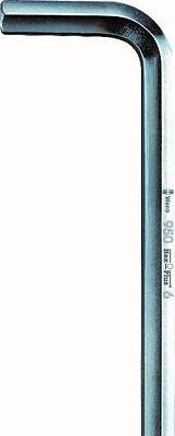 Г-образный ключ WERA 950 хром, 6 x 90 мм Г-образный ключ WERA 950 хром, 6 x 90 мм