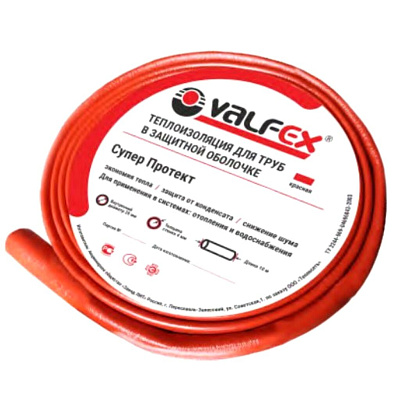 Теплоизоляция трубная Valfex 35x4 мм 10м КРАСНАЯ