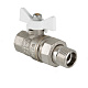 Кран шаровой VALTEC Base с полусгоном 1/2 ВН, белый, прямой
