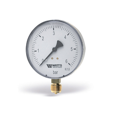 Манометр Watts F+R250 100/6, радиальный Манометр Watts F+R250 100/6, радиальный