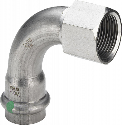 Отвод Viega 90 с внутренней резьбой 15 мм х Rp 1/2 , Sanpress Inox, модель 2314.5