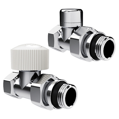 Набор термостатический Royal Thermo для радиатора, Design прямой, М30х1,5, 3/4, хром