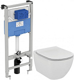 Комплект Ideal Standard Tesi AquaBlade подвесной унитаз, инсталляция, сиденье T386801