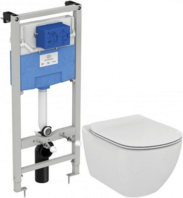 Комплект Ideal Standard Tesi AquaBlade подвесной унитаз, инсталляция, сиденье T386801