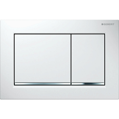 Кнопка смыва Geberit Omega 30 двойной смыв, белый/хром 115.080.KJ.1 Кнопка смыва Geberit Omega 30 двойной смыв, белый/хром 115.080.KJ.1