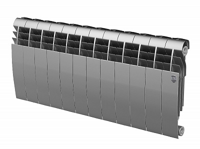 Биметаллический секционный радиатор отопления Royal Thermo Biliner 350 / Silver Satin / 12 секций