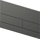 Панель смыва TECE square II, металл, PVD Brushed Black Chrome