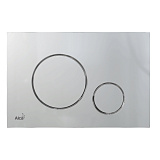 Кнопка смыва, пластик, матовый хром Alcaplast M672