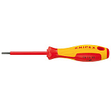 Отвертка KNIPEX VDE для винтов с профилем внутренний шестигранник , HEX 6 мм, длина стержня 100 мм, 212 мм, 2-компонентная рукоятка, диэлектрическая