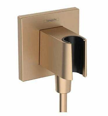 Подключение душевого шланга Hansgrohe Fixfit E 26889140, бронза