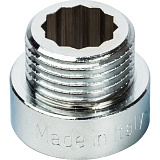 Удлинитель Stout 1/2X10мм из латуни, хромированный, резьба внутренняя-наружная