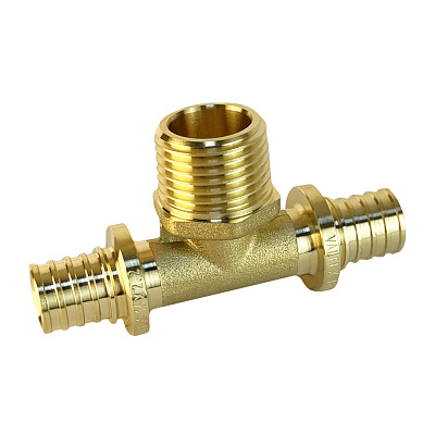 Тройник Valfex надвижной с переходом на НР для труб РЕ-Х и PE-RT 32(4,4) х 1 х 32(4,4)