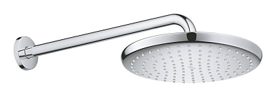 Верхний душ Grohe Tempesta 250 + Душевой кронштейн 380 мм 26668000, хром