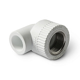 Угольник полипропиленовый комбинированный PRO AQUA PP-R ВР белый (25-3/4), арт.PA26014P