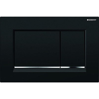 Кнопка смыва Geberit Sigma 30, двойной смыв, чёрный/хром глянц. 115.883.KM.1 Кнопка смыва Geberit Sigma 30, двойной смыв, чёрный/хром глянц. 115.883.KM.1