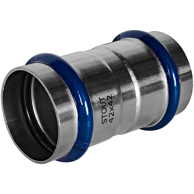 Муфта равнопроходная Stout из нержавеющей стали 42 ВПр (SSS-2017-000042) Муфта равнопроходная Stout из нержавеющей стали 42 ВПр (SSS-2017-000042)