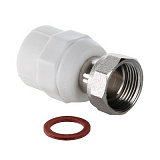 Соединение полипропиленовое с накидной гайкой VALTEC 20 мм х 3/4, VTp.708.0.02005