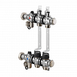 Коллектор Oventrop Multidis SF 8, нержавеющая сталь, 1 x 3/4 дюйма, с регулирующими вставками на подаче