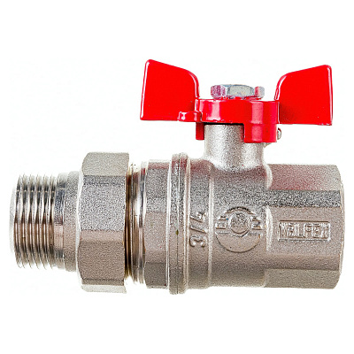 Кран шаровой Valfex латунный PREMIUM для ВОДЫ американка 3/4 ВР/НР, бабочка, никелированный 11Б27фт1М Кран шаровой Valfex латунный PREMIUM для ВОДЫ американка 3/4 ВР/НР, бабочка, никелированный 11Б27фт1М