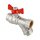 Кран шаровой VALTEC со встроенным фильтром, рукоятка бабочка 1/2 ВВ