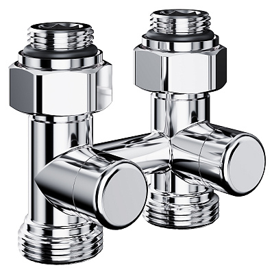 Узел нижнего подключения радиатора Royal Thermo Design, 1/2x3/4EK, прямой, 50 мм, хром
